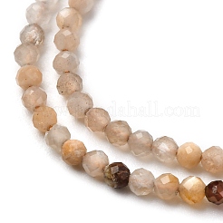 Natural Peach Moonstone Beads Strands&nbsp;G-A276-C12-2mm