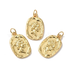 Rack Plating Brass Pendants&nbsp;KK-D074-30G