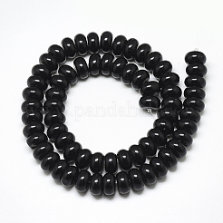 Natural Dyed & Heated Black Onyx Beads Strands&nbsp;G-T122-02D