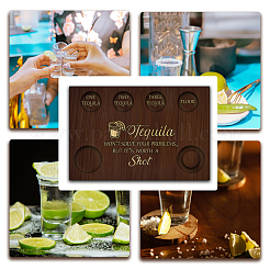 Wood Shot Glasses Tray&nbsp;AJEW-WH0423-003
