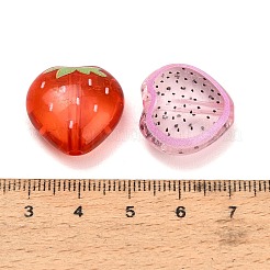 Fruit Theme Printed Transparent Acrylic Beads&nbsp;AC-CBA36B6-07