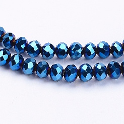 Electroplate Glass Bead Strands&nbsp;EGLA-R080-4mm-M