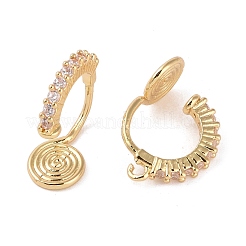 Brass with Cubic Zirconia Cuff Earring Findings&nbsp;LS-KK-B087-14G