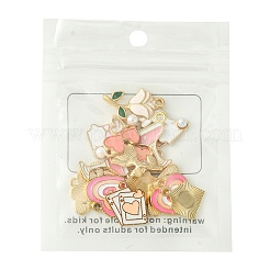 16Pcs 8 Styles Valentine's Day Alloy Enamel Pendants&nbsp;ENAM-FS0001-64