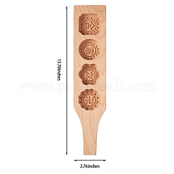 Flat Round & Square & Flower Wooden Press Mooncake Molds&nbsp;BAKE-SZ0001-03