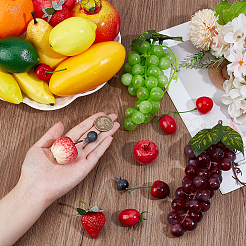 45Pcs 16 Styles Plastic & Foam Imitation Fruit&nbsp;AJEW-PH0008-23
