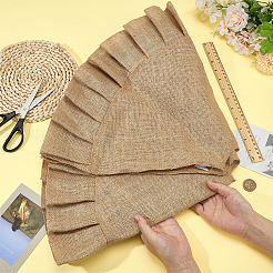 Linen Christmas Tree Skirt Bottom Decoration with Ruffle Edge&nbsp;AJEW-WH0314-912