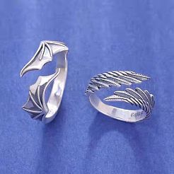 2Pcs Wing Alloy Cuff Rings&nbsp;FS-WGBC213-03