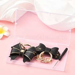 2Pcs 2 Styles PU Leather Bowknot Pendant Decoration&nbsp;HJEW-SP0001-23C