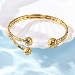 304 Stainless Steel Cuff Bangles&nbsp;BJEW-P310-16G