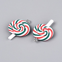 Handmade Polymer Clay Pendants&nbsp;CLAY-N013-30A-02