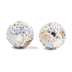 Handmade Polymer Clay Rhinestone Beads&nbsp;CLAY-H009-03C