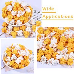 100Pcs 2 Colors Resin Popcorn Miniature Ornaments&nbsp;RESI-CJ0005-34