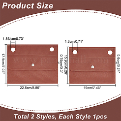 2Pcs 2 Styles PU Imitation Leather Bag Organiser Inserts&nbsp;DIY-WR0002-86