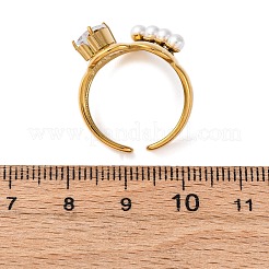304 Stainless Steel Adjustable Cuff Rings for Women&nbsp;LS-RJEW-B126-03G