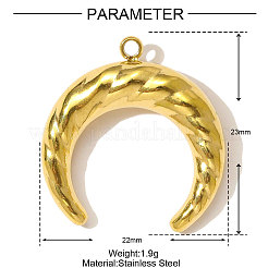 304 Stainless Steel Pendants&nbsp;STAS-OY001-39G