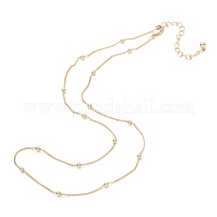 Brass Satellite Chain Necklaces&nbsp;NJEW-K123-08G