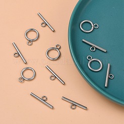 Tarnish Resistant Stainless Steel Ring Toggle Clasps&nbsp;STAS-Q179-01