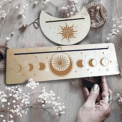 2Pcs 2 Style Natural Wood Card Stand for Tarot&nbsp;DJEW-GF0001-23