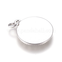 Brass Micro Pave Cubic Zirconia Pendants&nbsp;KK-D159-21P