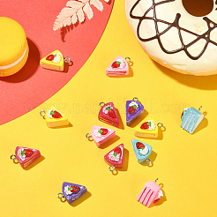 50Pcs 5 Colors Opaque Resin Pendants&nbsp;RESI-CJ0003-24