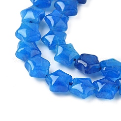Dyed Natural Malaysia Jade Star Beads Strands&nbsp;G-Z080-A01-01