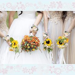 4pcs 2 Style Silk Ribbon Wrist Corsage&nbsp;AJEW-CA0002-74