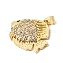 Brass Micro Pave Cubic Zirconia Pendants&nbsp;KK-H267-080G-02