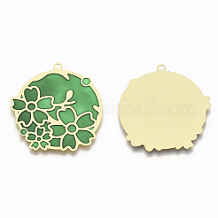Brass Enamel Pendants&nbsp;KK-N223-10B