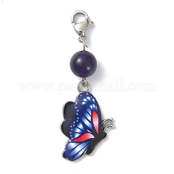 Butterfly Alloy Enamel Pendant Decorations&nbsp;HJEW-JM01191