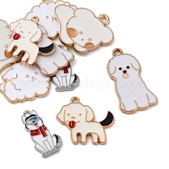 10Pcs 5 Styles Rack Plating Alloy Enamel Pendants&nbsp;ENAM-FP0001-97