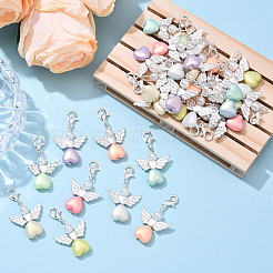 50Pcs Alloy & Acrylic Pendant Decorations&nbsp;HJEW-YW00091