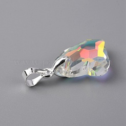 Electroplate Glass Pendants&nbsp;FIND-TAC0009-67S-02