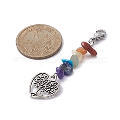 Chakra Gemstone Chips Pendant Decorations&nbsp;HJEW-JM01268