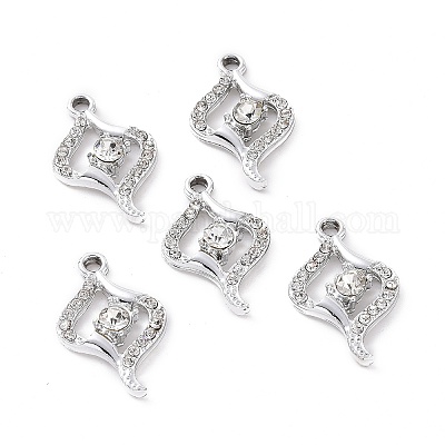 Alloy Crystal Rhinestone Pendants&nbsp;ALRI-H004-18P-1