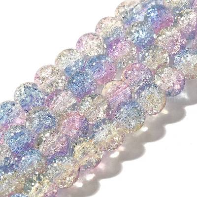 Crackle Glass Beads Strands&nbsp;CCG-C002-8mm-09-1