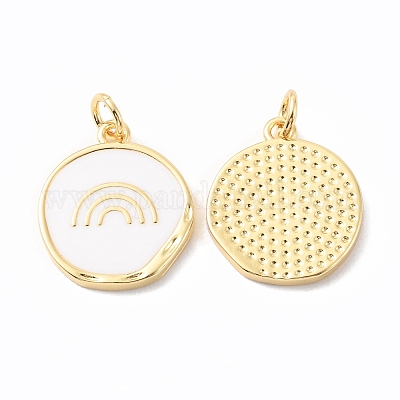 Rack Plating Brass Pendants with Jump Ring&nbsp;X-KK-F852-24G-1