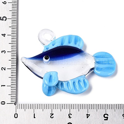 Handmade Lampwork Pendants&nbsp;LAMP-N024-34B-02-1
