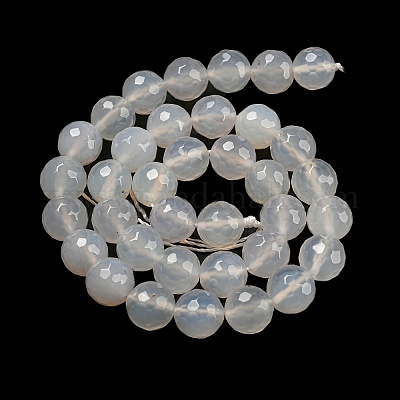 Natural White Agate Beads Strands&nbsp;G-G580-10mm-01-1