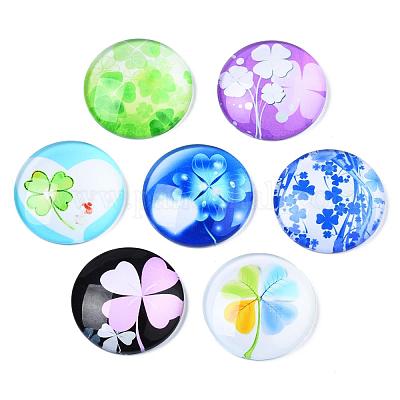 Glass Cabochons&nbsp;GGLA-WHC0001-05-1