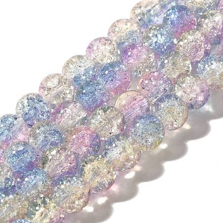 Crackle Glass Beads Strands CCG-C002-8mm-09-1
