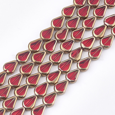Electroplate Glass Beads Strands EGLA-S188-07E-1