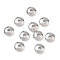 Brass Beads, Flat Round, Rack Plating, Long-Lasting Plated, Lead Free & Cadmium Free, Platinum, 6x2.5mm, Hole: 1.6mm