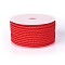 Polyester Braided Cord, Red, 3mm, about 8.74 yards(8m)/roll