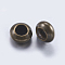 Brass Beads, Rondelle, Antique Bronze, 6x3.6mm, Hole: 3mm