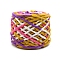 Soft Crocheting Polyester Yarn, Thick Knitting Yarn for Scarf, Bag, Cushion Making, Segment Dyed, Colorful, 7mm
