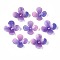 Plastic Beads, Flower, Slate Blue, 19x19x5mm, Hole: 1.4mm