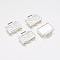 Brass Multi-strand Box Clasps, Silver Color Plated, about 21mm wide, 23mm long, 5mm thick, hole: 1.5mm