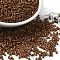 Baking Paint Glass Seed Beads, Cylinder, Saddle Brown, 2x1.5mm, Hole: 1mm, about 50398pcs/pound