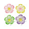 Opaque Resin Cabochons, Flowers, Mixed Color, 24.5x24.5x7mm